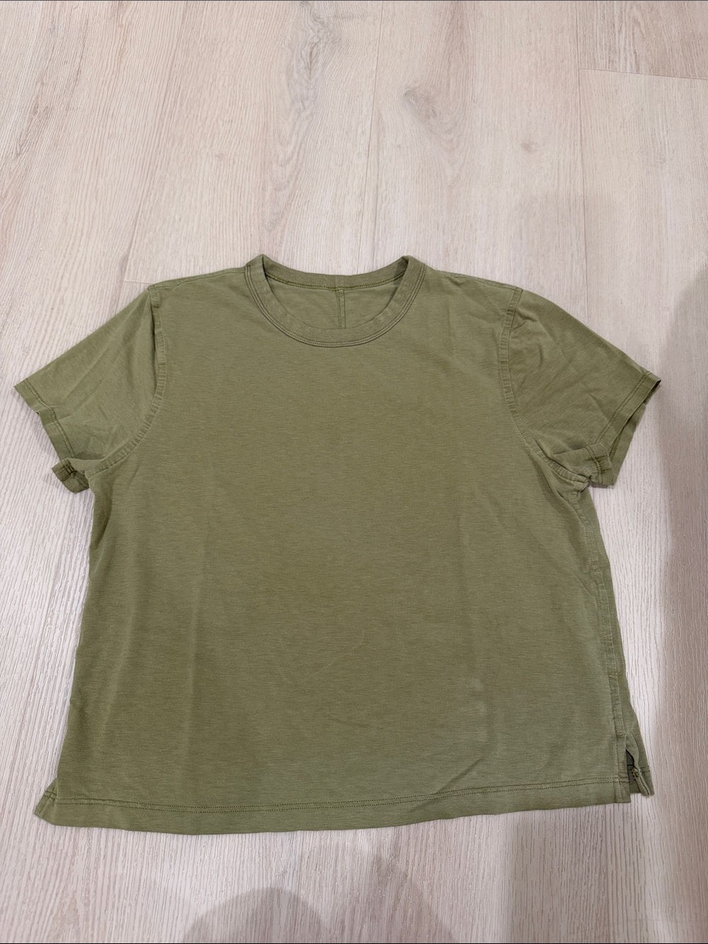Lululemon Green Crewneck Cotton Tee